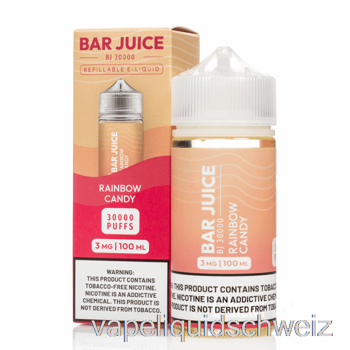 Rainbow Candy – Riegelsaft – 100 Ml 3 Mg Vape Liquid E-Liquid Schweiz